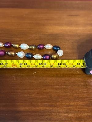 30” strand of pearls and earrings