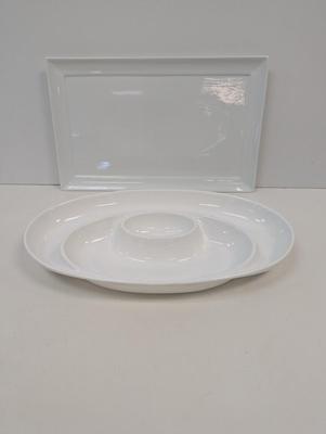 Oval Appetizer Serving Dish & Platter