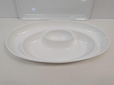 Oval Appetizer Serving Dish & Platter