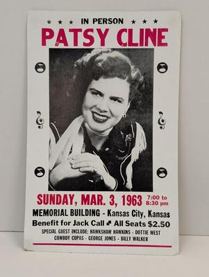Patsy Cline Concert Poster 1963