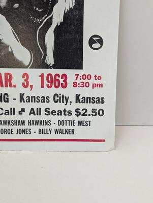 Patsy Cline Concert Poster 1963