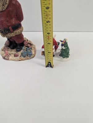 1995Jeffrey Lee Cunningham Signed Resin Santa Sculpture Statue