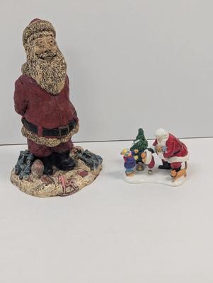 1995Jeffrey Lee Cunningham Signed Resin Santa Sculpture Statue