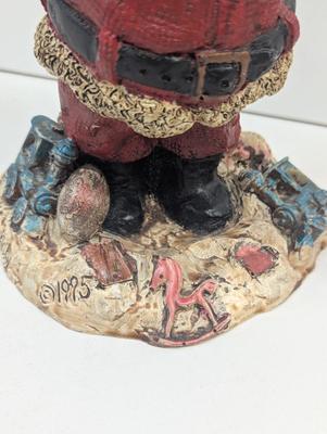 1995Jeffrey Lee Cunningham Signed Resin Santa Sculpture Statue