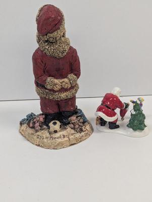 1995Jeffrey Lee Cunningham Signed Resin Santa Sculpture Statue
