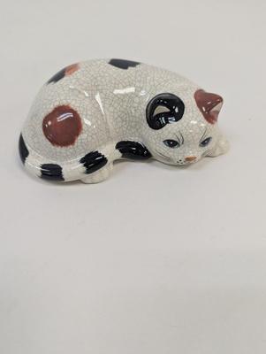 Vintage 1985 Geo Z Lefton Cat Figurine Crazing Crackle H05295