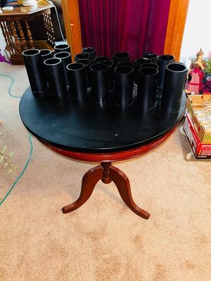 ROTATING ARTIST BRUSH HOLDER WITH STAND