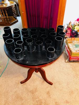 ROTATING ARTIST BRUSH HOLDER WITH STAND