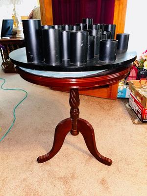 ROTATING ARTIST BRUSH HOLDER WITH STAND