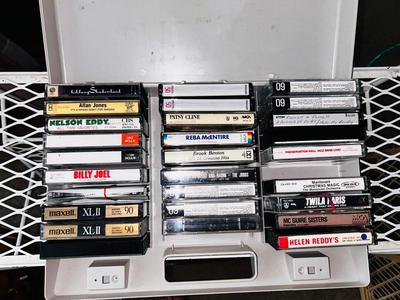 THROWBACK SONY CFS-W303 RADIO, METAL STAND AND CASSETTE TAPES