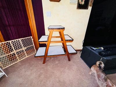 WOODEN PLANT STAND WITH CUSTOM MADE DRAIN RACKS