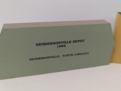 Hendersonville Depot - County Courthouse = Thomas Wolfe Angel North Carolina Cats Meow Wooden Displays