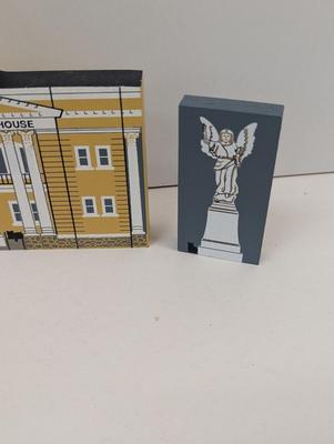 Hendersonville Depot - County Courthouse = Thomas Wolfe Angel North Carolina Cats Meow Wooden Displays