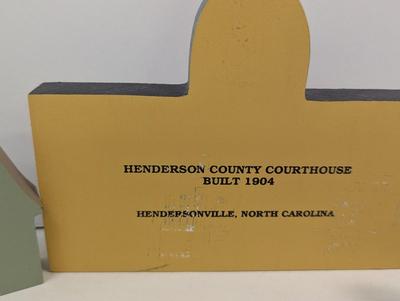 Hendersonville Depot - County Courthouse = Thomas Wolfe Angel North Carolina Cats Meow Wooden Displays