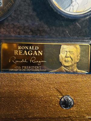 GOLD PLATED DREAM REPLICA COLLECTION OF PRESIDENTIAL BARS & COINS