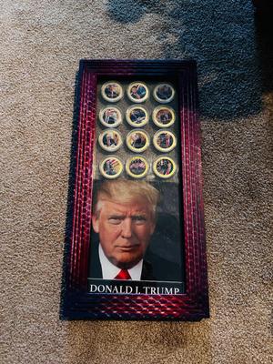 DONALD TRUMP UNITED STATES GOLD TONE COLORIZED COIN COLLECTION