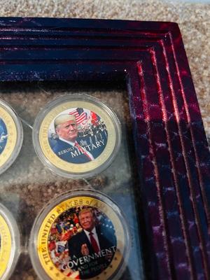 DONALD TRUMP UNITED STATES GOLD TONE COLORIZED COIN COLLECTION