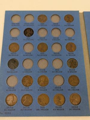 65 Coins - Lincoln Head Cent Collection 1909 To 1940 Number One Book Choice 1
