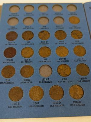 49 Coins - Lincoln Head Cent Collection 1909 To 1940 Number One Book Choice 2
