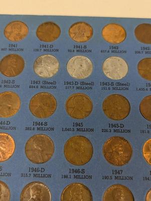 88 Coins - Lincoln Head Cent Collection 1941 Number 2 Book Choice 1