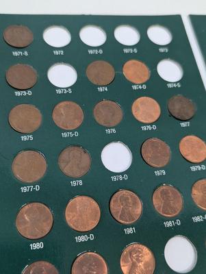 60 Coins - Lincoln Cents 1959 - 1994 Collection Book