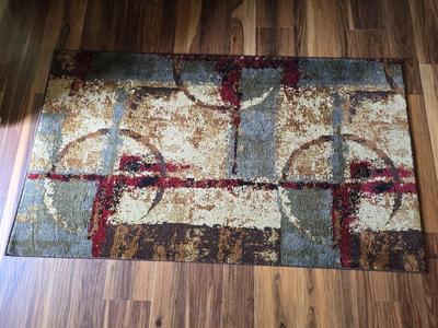 Unique Loom Area Rug – Coffee Shop Collection 5' x 3' (Beige 1774)