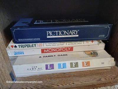 Vintage Board Games Lot – Pictionary, Monopoly, LIFE & More
