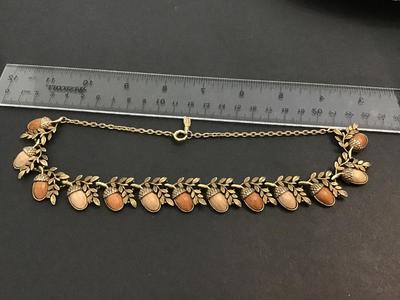 Vintage Acorn Leaf Necklace