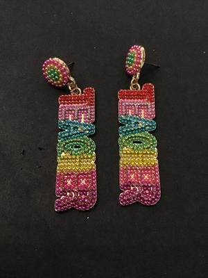 Colorful teacher earrings