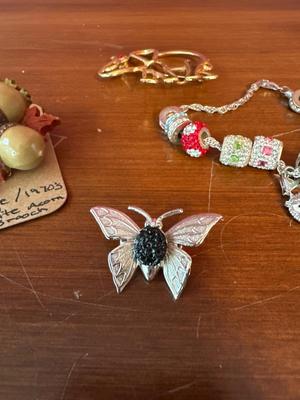 Brooches and a bracelet