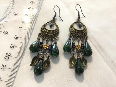 Vintage D’angle Drop Multi Bead Earrings