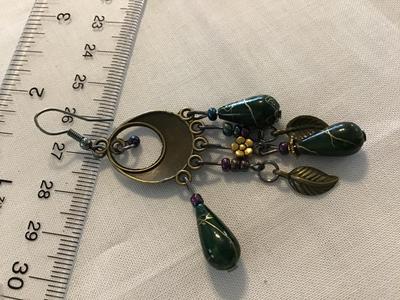 Vintage D’angle Drop Multi Bead Earrings