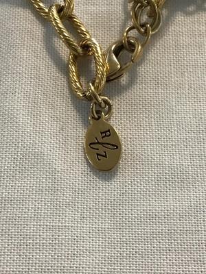 Designer RLZ Rachel Lux Zoe Rare Cabochon Gold Tine