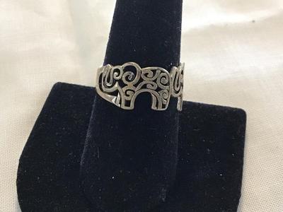925 Silver Éléphant Ring Marked
