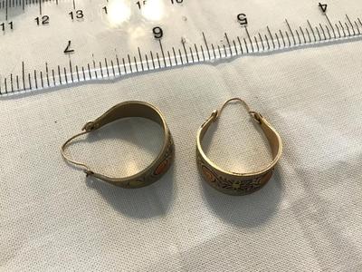 Vintage Wire Half Hoop Earrings