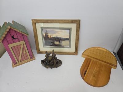 Rustic Cabin Decor Lot – 4 Pieces