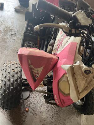 2013 Polaris outlaw 90 has title rear end is out and taken apart