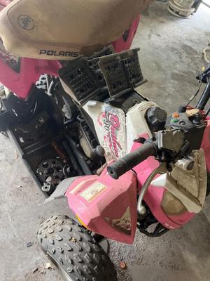 2013 Polaris outlaw 90 has title rear end is out and taken apart
