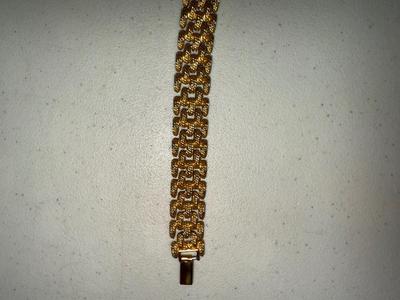Woven Gold toned Costume bracelet