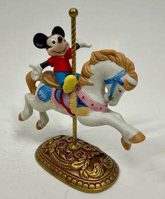 MICKEY MOUSE New England Collectors Society Disney Characters Carousel Horse Figure limited edition