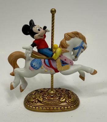 MICKEY MOUSE New England Collectors Society Disney Characters Carousel Horse Figure limited edition