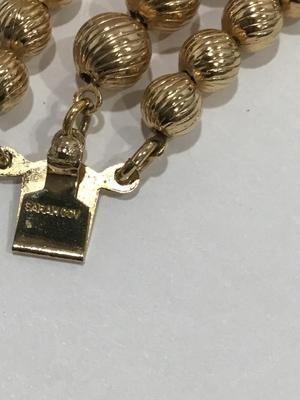 Vintage Sarah Coventry Gold Metal Beaded Collar Necklace