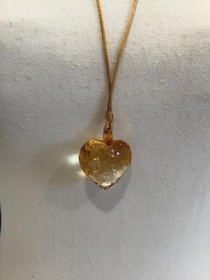 Ombré Glass Heart Silk Chain