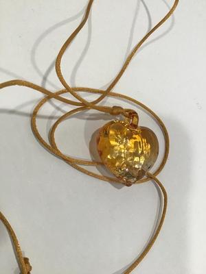 Ombré Glass Heart Silk Chain