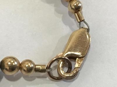 Jade Style Beads Gold Filled Clasp