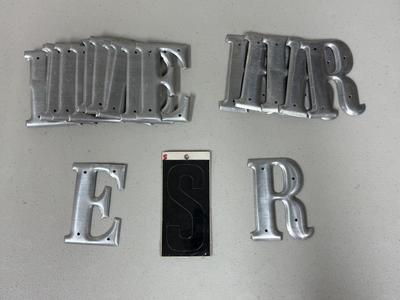 Vintage telephone pole letters