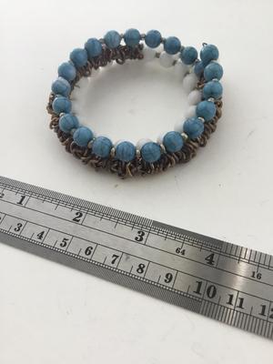 Beautiful wire beaded stretchy bracelet