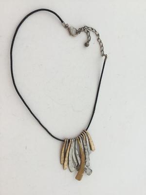 Unmarked statement rusty necklace