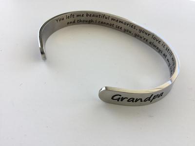 Grandpa saying cuff bracelet