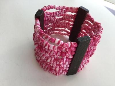 Pink fashion stretchy bracelet